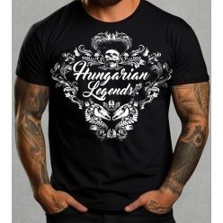   Magyar népi díszítés koponyával férfi rövid ujjú póló