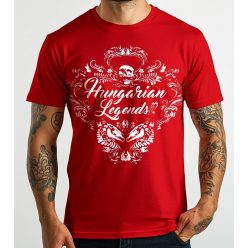   Magyar népi díszítés koponyával férfi rövid ujjú póló