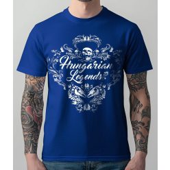   Magyar népi díszítés koponyával férfi rövid ujjú póló