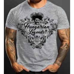   Magyar népi díszítés koponyával férfi rövid ujjú póló