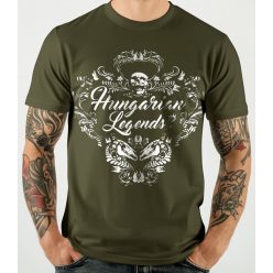   Magyar népi díszítés koponyával férfi rövid ujjú póló