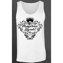 Magyar népi díszítés koponyával férfi ujjatlan póló