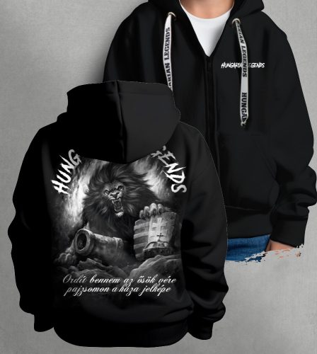 Ősök Vére – Hungarian Legends gyerek kapucnis, cipzáras pulóver