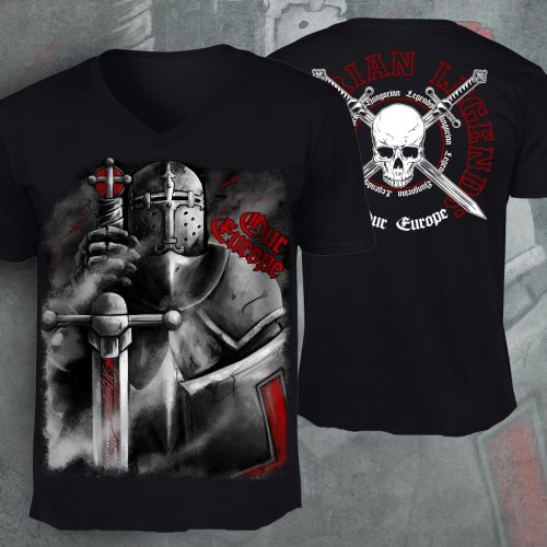 Our Europe férfi v-nyakú póló