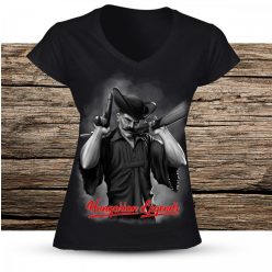 Pisztolyos betyár '20 női v-nyakú póló