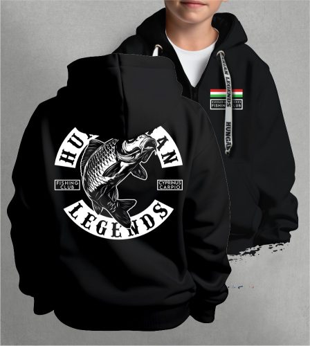 PONTY - Cyprinus Carpio gyerek kapucnis, cipzáras pulóver