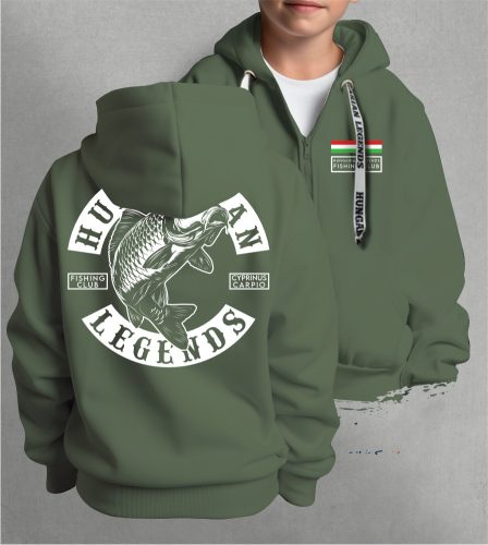 PONTY - Cyprinus Carpio gyerek kapucnis, cipzáras pulóver