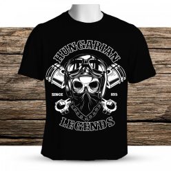 Motoros mintás férfi rövid ujjú póló