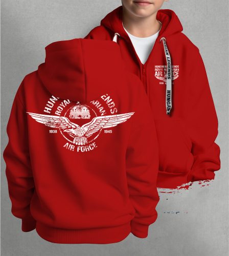 Royal Hungarian AIR FORCE gyerek kapucnis, cipzáras pulóver