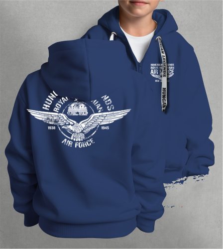 Royal Hungarian AIR FORCE gyerek kapucnis, cipzáras pulóver