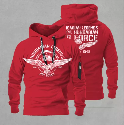 Royal Hungarian AIR FORCE férfi kapucnis, belebújós pulóver