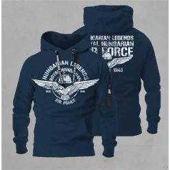   Royal Hungarian AIR FORCE férfi kapucnis, belebújós pulóver