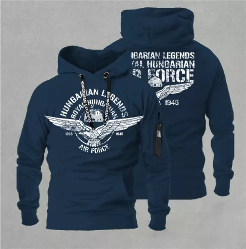 Royal Hungarian AIR FORCE férfi kapucnis, belebújós pulóver
