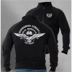  Royal Hungarian AIR FORCE férfi cipzáras, galléros pulóver