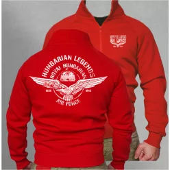   Royal Hungarian AIR FORCE férfi cipzáras, galléros pulóver