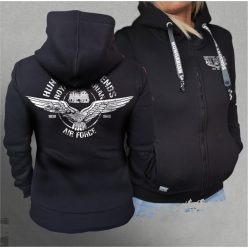 Royal Hungarian AIR FORCE női cipzáras, kapucnis pulóver