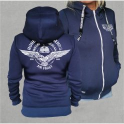 Royal Hungarian AIR FORCE női cipzáras, kapucnis pulóver