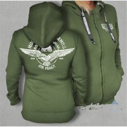 Royal Hungarian AIR FORCE női cipzáras, kapucnis pulóver
