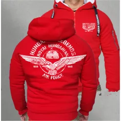   Royal Hungarian AIR FORCE férfi sherpa béléses cipzáras pulóver