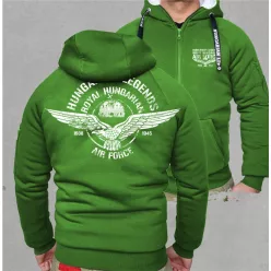   Royal Hungarian AIR FORCE férfi sherpa béléses cipzáras pulóver