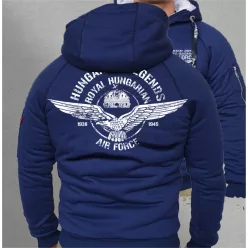   Royal Hungarian AIR FORCE férfi sherpa béléses cipzáras pulóver