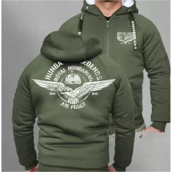   Royal Hungarian AIR FORCE férfi sherpa béléses cipzáras pulóver