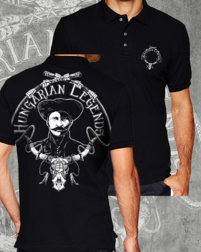 Rózsa Sándor - karikás ostorral  férfi galléros póló