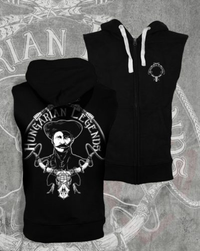 Rózsa Sándor - karikás ostorral férfi kapucnis, cipzáras mellény