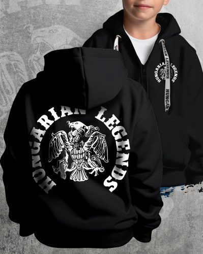 Rakamazi turul gyerek kapucnis, cipzáras pulóver