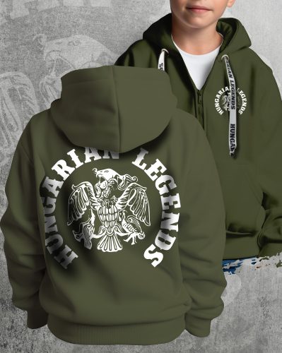 Rakamazi turul gyerek kapucnis, cipzáras pulóver