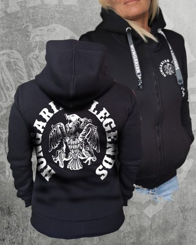 Rakamazi turul női cipzáras, kapucnis pulóver