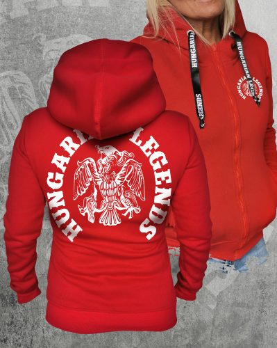 Rakamazi turul női cipzáras, kapucnis pulóver