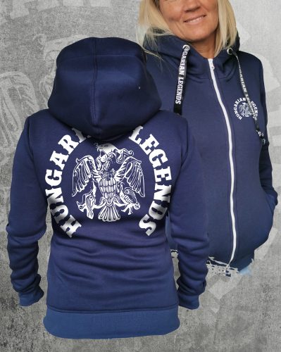 Rakamazi turul női cipzáras, kapucnis pulóver