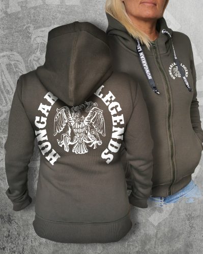 Rakamazi turul női cipzáras, kapucnis pulóver