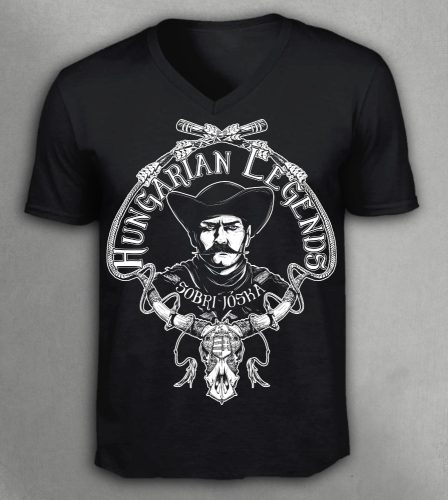  Sobri Jóska - karikás ostorral férfi v-nyakú póló