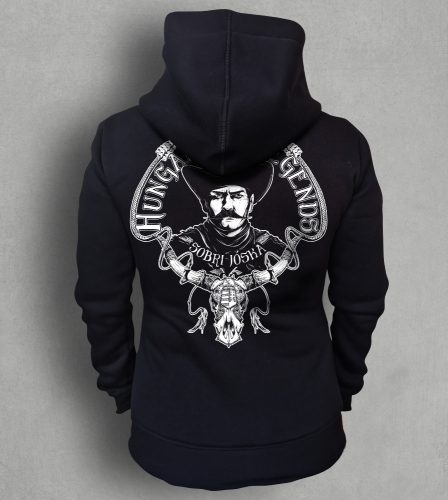 Sobri Jóska - karikás ostorral női cipzáras, kapucnis pulóver