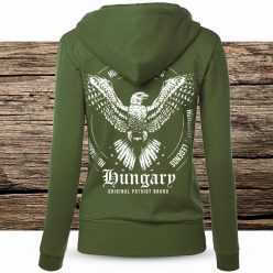 Sólyom 2022 női cipzáras, kapucnis pulóver