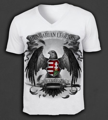 Sólyom - Magyarország 25 férfi v-nyakú póló