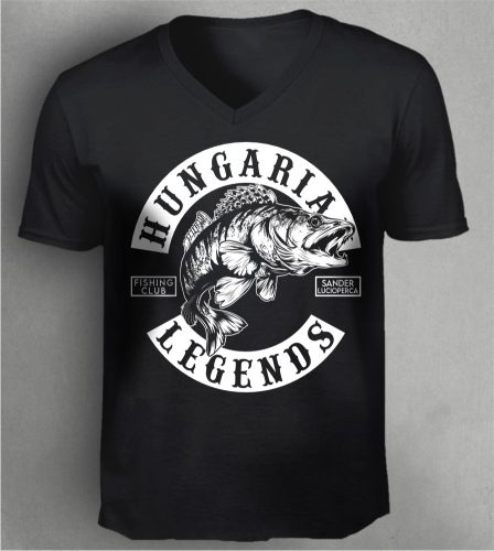 Süllő - Sander Lucioperca férfi v-nyakú póló