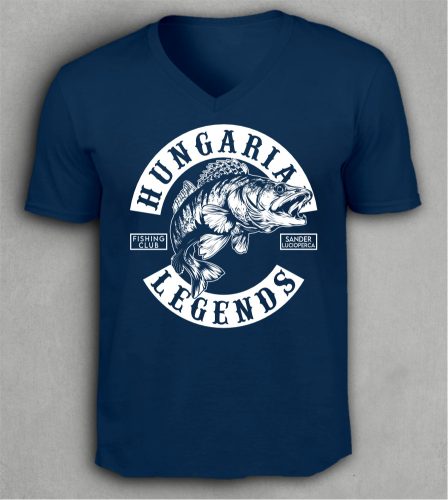 Süllő - Sander Lucioperca férfi v-nyakú póló