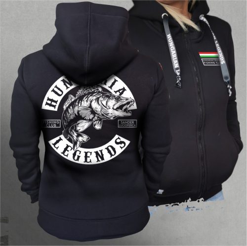 Süllő - Sander Lucioperca női cipzáras, kapucnis pulóver