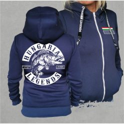   Süllő - Sander Lucioperca női cipzáras, kapucnis pulóver