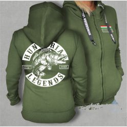   Süllő - Sander Lucioperca női cipzáras, kapucnis pulóver