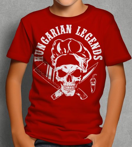 Koponyás szakács gyerek rövid ujjú póló