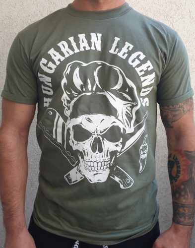 Koponyás szakács férfi rövid ujjú póló