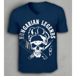 Koponyás szakács férfi v-nyakú póló