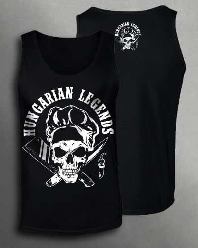 Koponyás szakács férfi ujjatlan póló