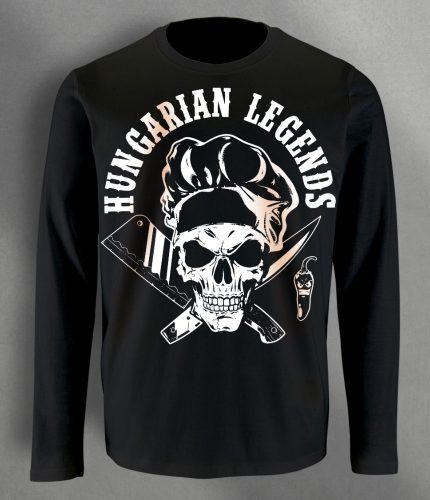 Koponyás szakács  férfi hosszú ujjú póló