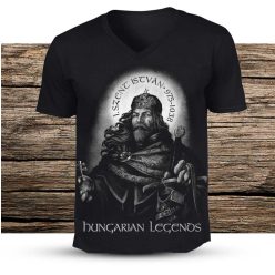 Szent István férfi v-nyakú póló