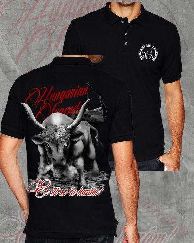 Szürkemarha - ez itt az én hazám  férfi galléros póló